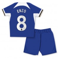 Echipament fotbal Chelsea Enzo Fernandez #8 Tricou Acasa 2023-24 pentru copii maneca scurta (+ Pantaloni scurti)